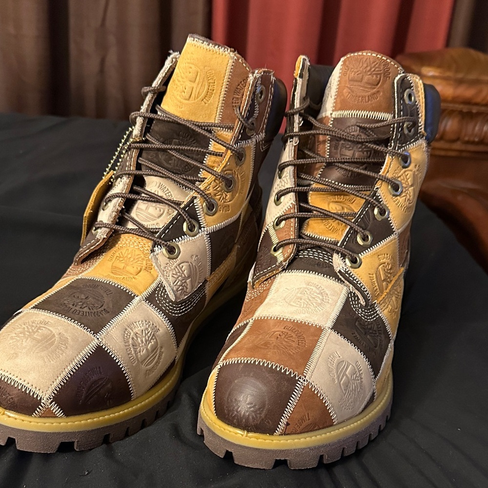 Timberland Multicolor Patchwork Leather Boots
